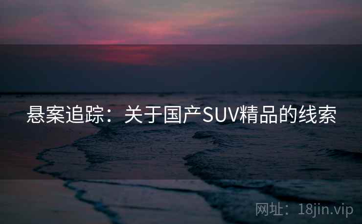 悬案追踪:关于国产SUV精品的线索 悬案追踪:关于国产SUV精品的线索